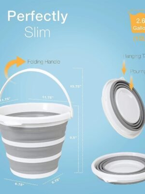 PVC Coated Collapsible Foldaway Bucket
