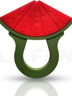 Baby silicone teether BPA-free teething toy Teether for 6 to 12 months Fruit shape teether for babies Watermelon teether toy Infant gum soother Soft teether for toddlers Baby teething toys multicolor Safe teether for babies Silicone teether for infants
