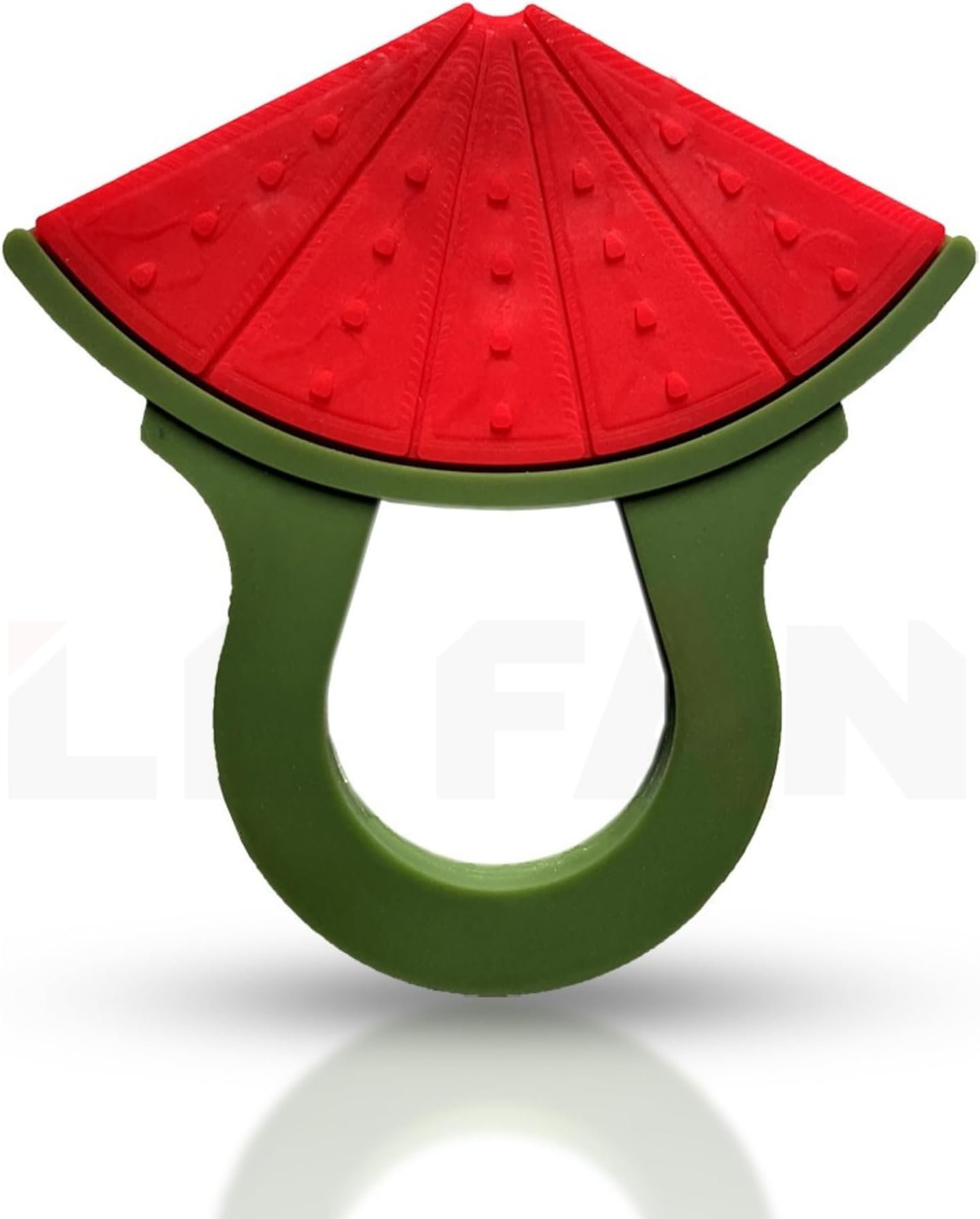 Baby silicone teether BPA-free teething toy Teether for 6 to 12 months Fruit shape teether for babies Watermelon teether toy Infant gum soother Soft teether for toddlers Baby teething toys multicolor Safe teether for babies Silicone teether for infants