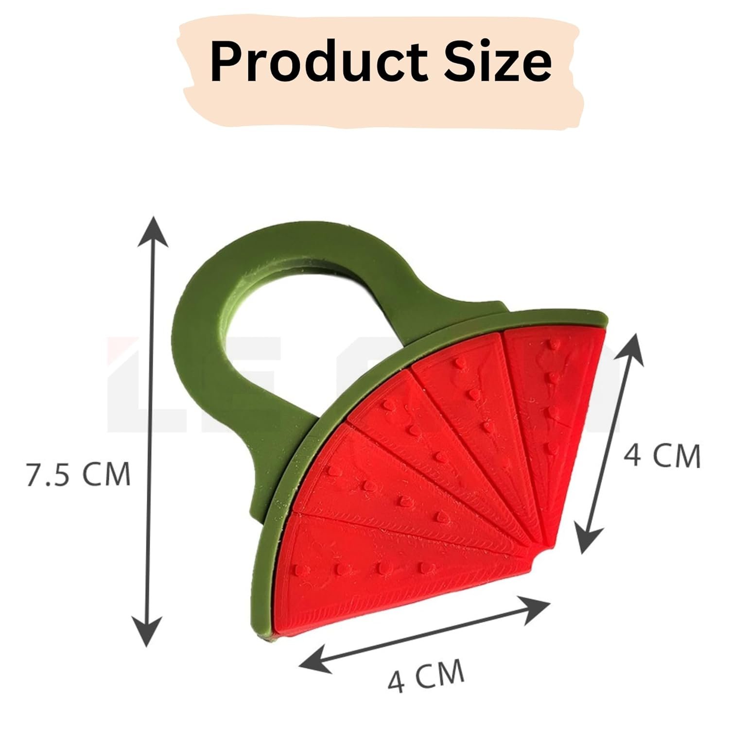 Baby Silicone Teether Toy – BPA-Free Fruit Shape Teething Toy for Infants (6–12 Months) – Soft, Safe, Gum-Soothing Teether – Watermelon Design – Multicolor - Image 6