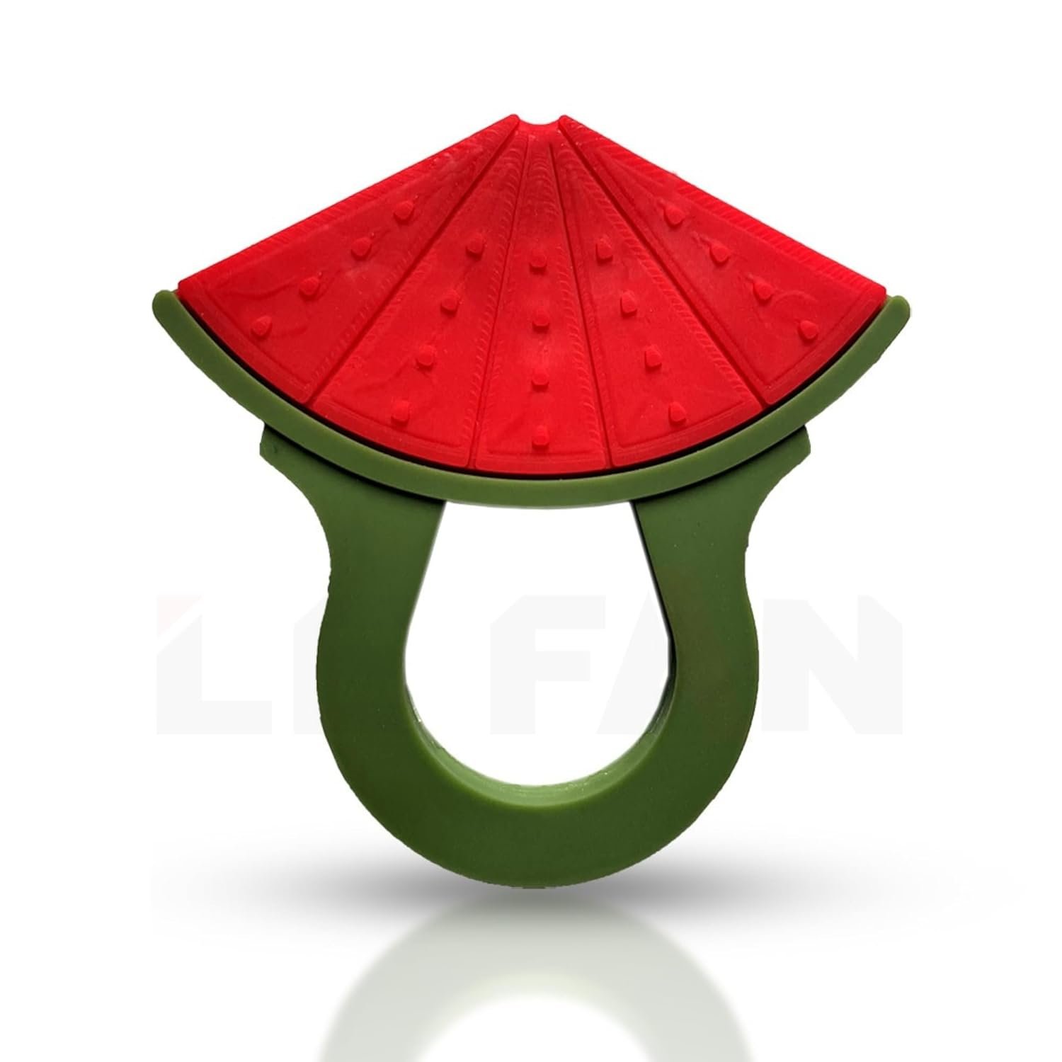 Baby Silicone Teether Toy – BPA-Free Fruit Shape Teething Toy for Infants (6–12 Months) – Soft, Safe, Gum-Soothing Teether – Watermelon Design – Multicolor - Image 4