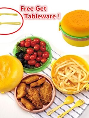 burger lunch box for kids, kids lunchbox, cute lunch box, lunch box for school, burger shape lunch container, lunchbox for travel, fun lunch box for children, reusable lunch box, durable kids lunchbox, cartoon lunchbox, bento box for kids, novelty lunch box, school lunch container, lunch box for toddlers, lunch box gift for kids