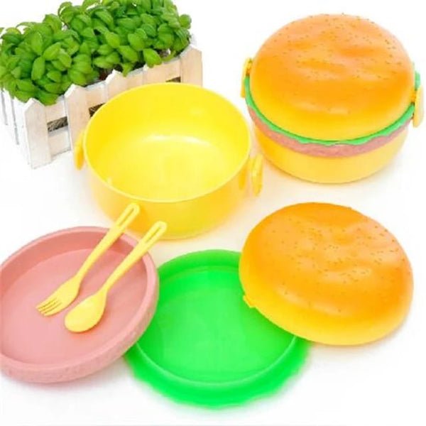 Burger Shape Lunch Box for Kids – Cute & Durable Lunchbox for School, Picnic, and Travel - Image 2
